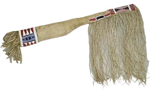 Native American Beaded Style Rifle Scabbard Leather Sheath Fringe NRF1070