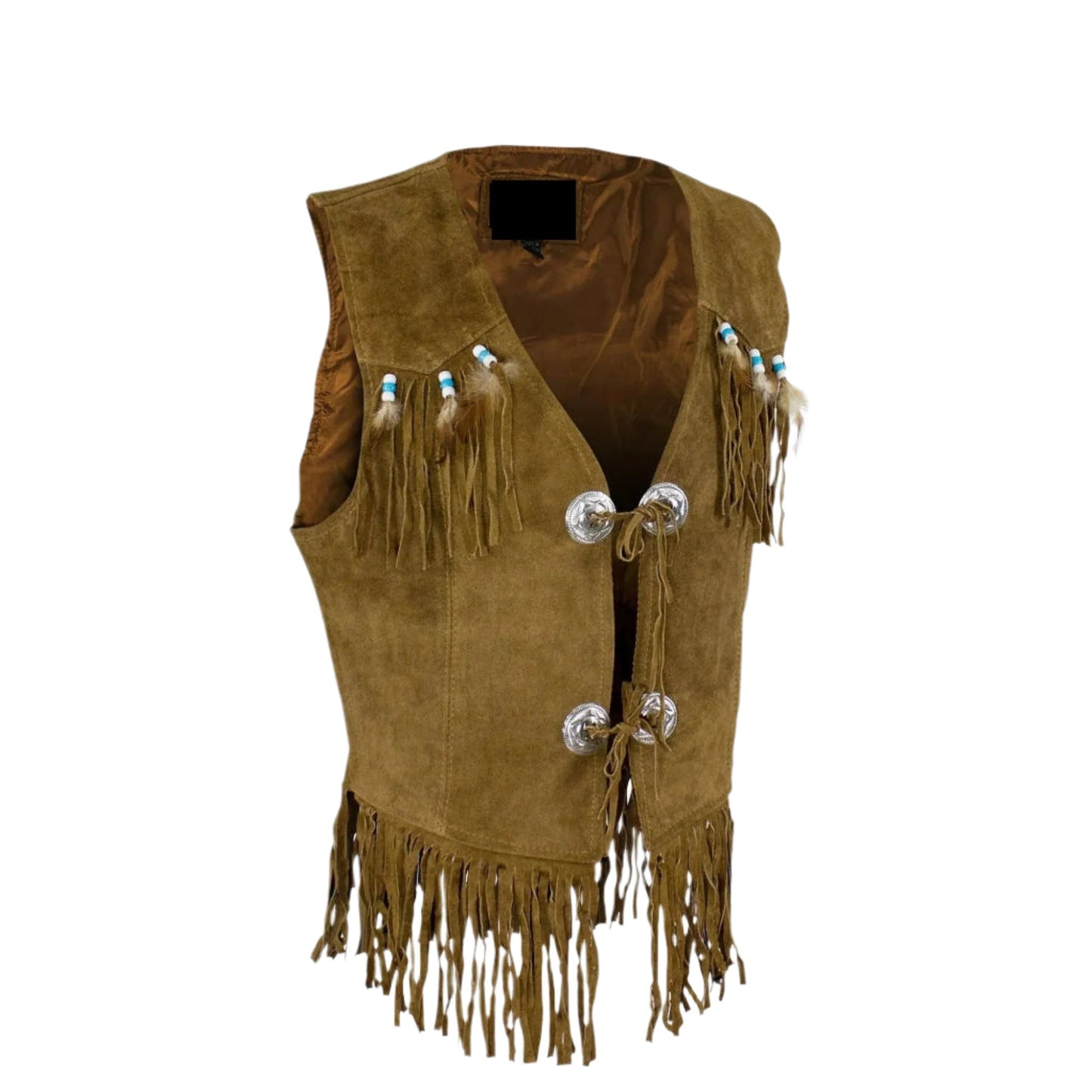 Cowgirl's Brown Suede Leather Fringe Vest CGV475