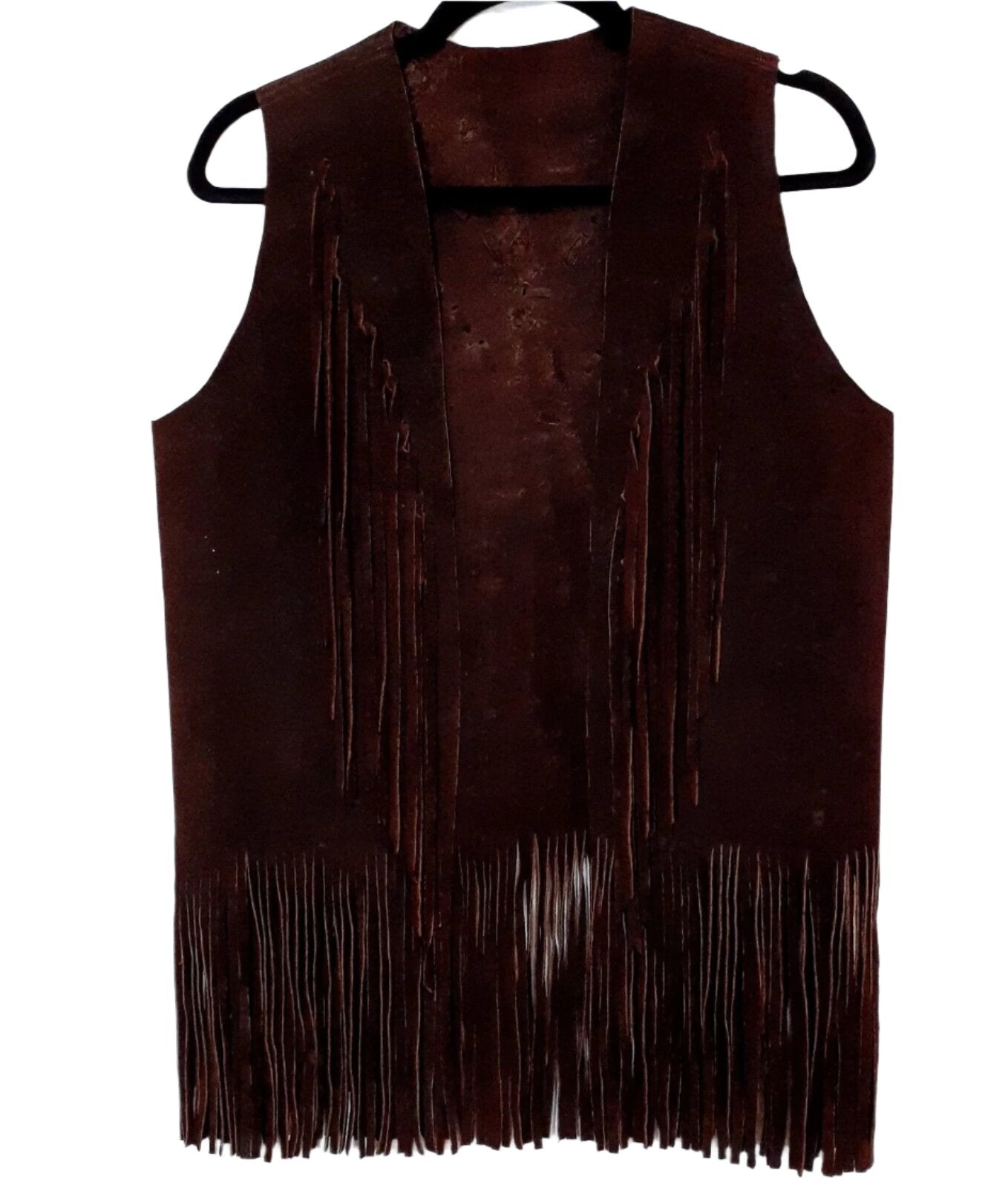 Cowgirl's Dark Brown Suede Leather Fringe Vest CGV471