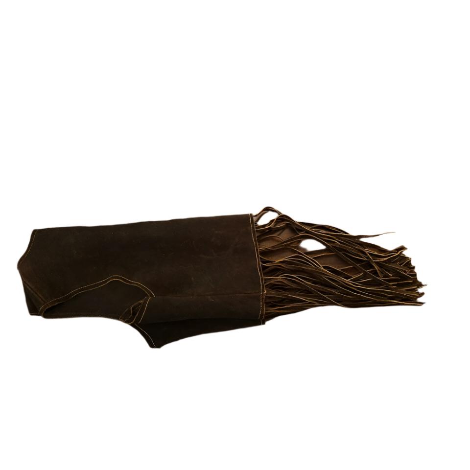 Cowgirl's Brown Suede Leather Fringe Vest Tank Top CGV470
