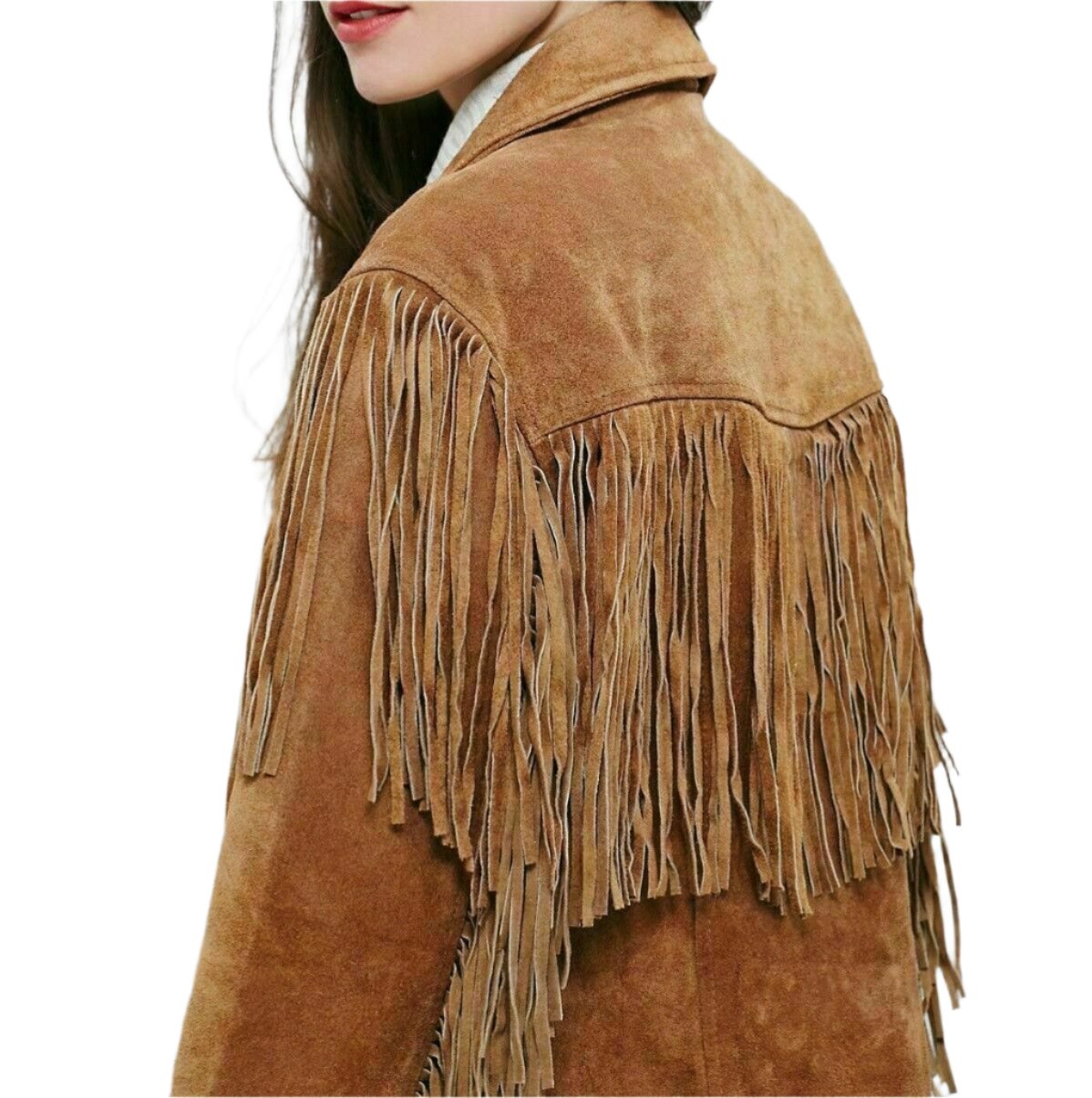 Cowgirl Brown Suede Leather Fringe Jacket WWJ759