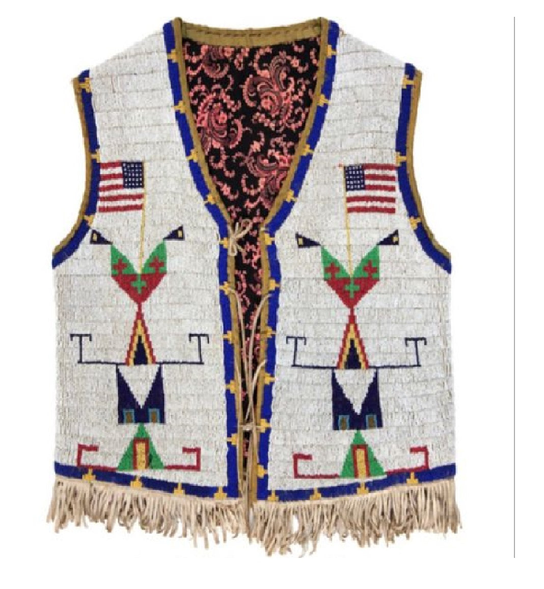 Old Native American Style Beaded Powwow Regalia Beaded Vest PWV114