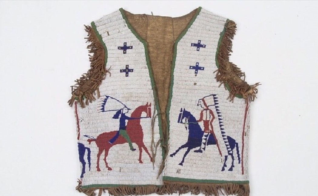 Old Native American Style Beaded Powwow Regalia Beaded Vest PWV115