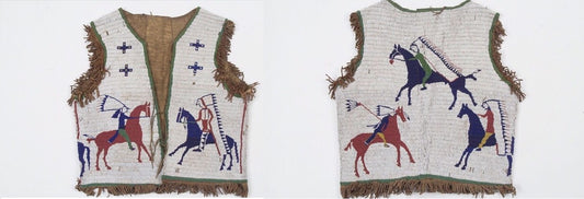 Old Native American Style Beaded Powwow Regalia Beaded Vest PWV115