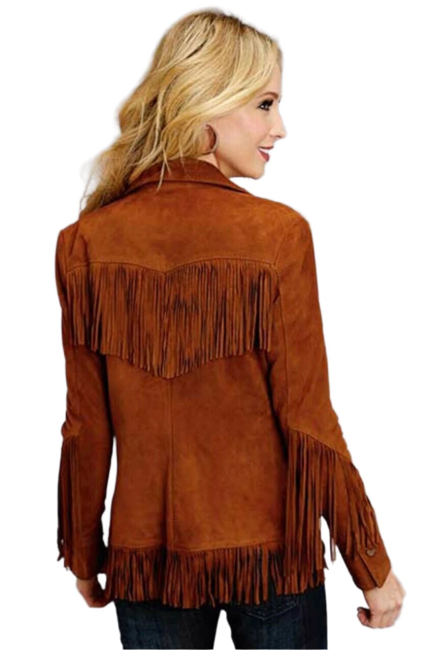 Cowgirl Brown Suede Leather Fringe Jacket WWJ762