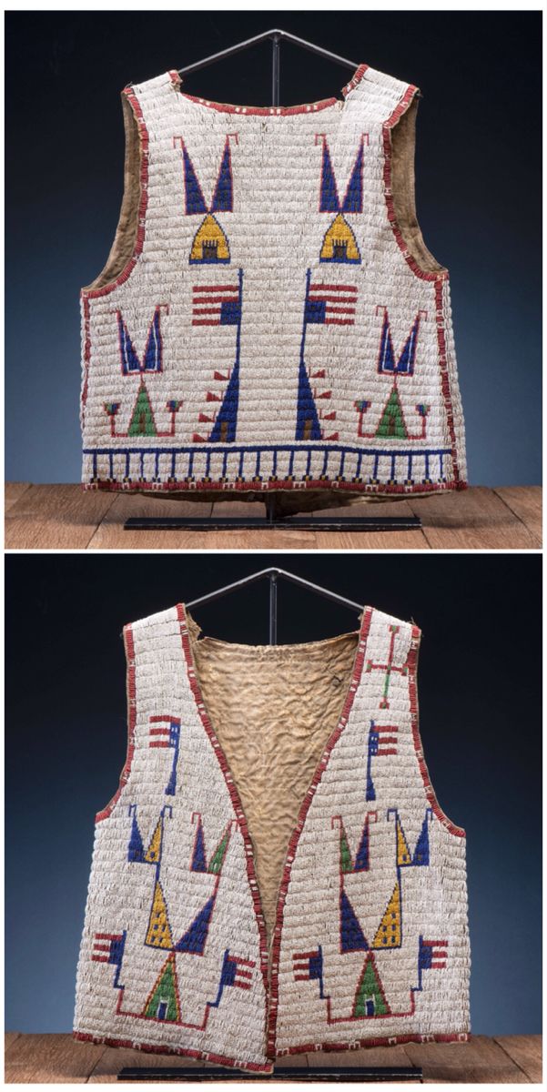 Old Native American Style Beaded Powwow Regalia Beaded Vest PWV116