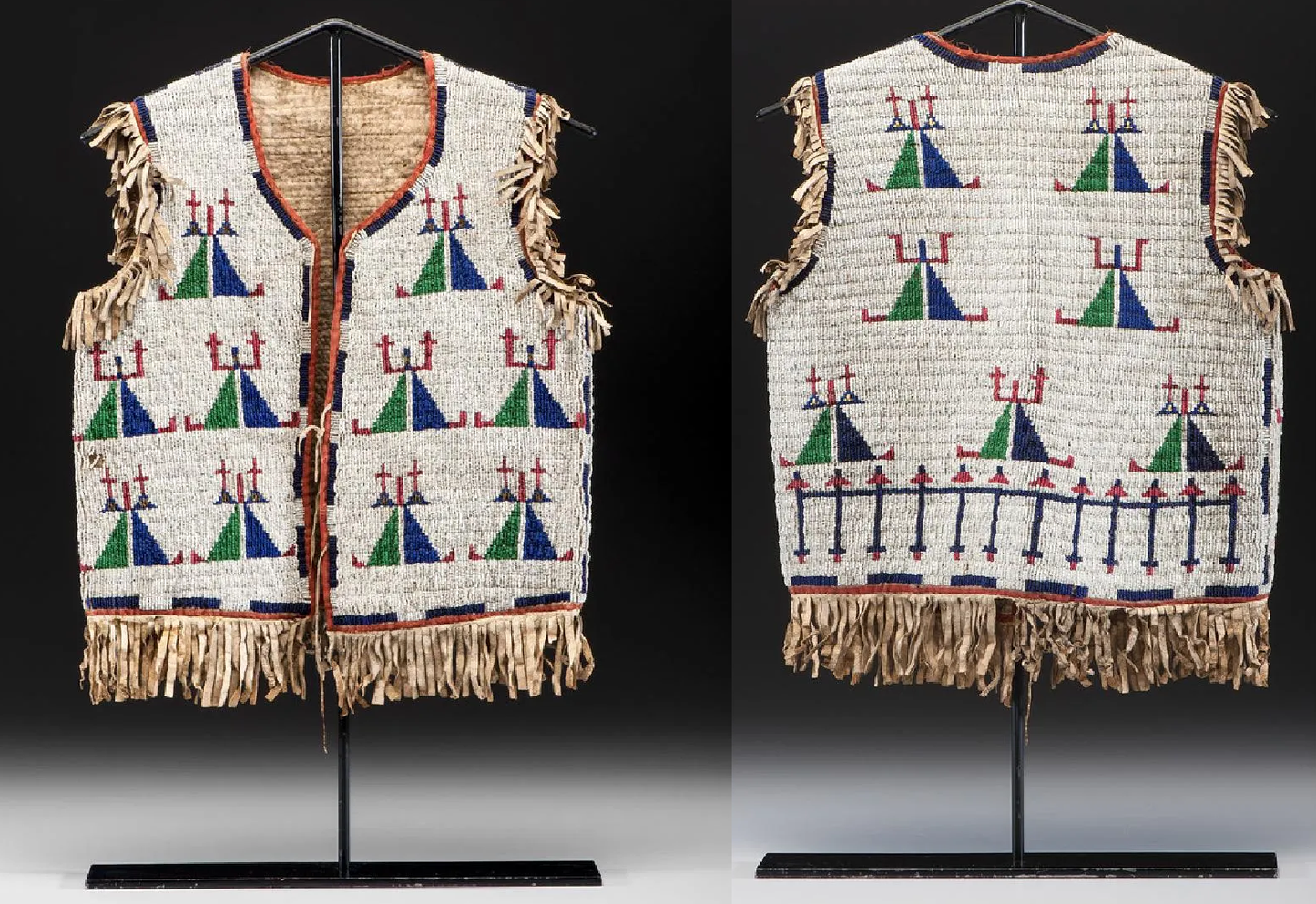 Old Native American Style Beaded Powwow Regalia Beaded Vest PWV125