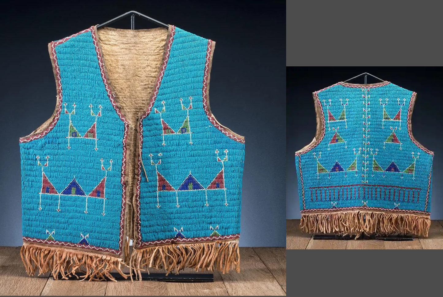 Old Native American Style Beaded Powwow Regalia Beaded Vest PWV130