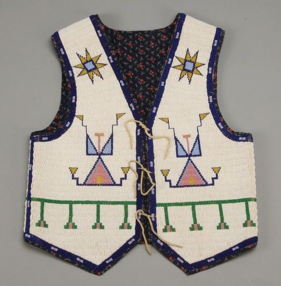 Old Native American Style Beaded Powwow Regalia Beaded Vest PWV138