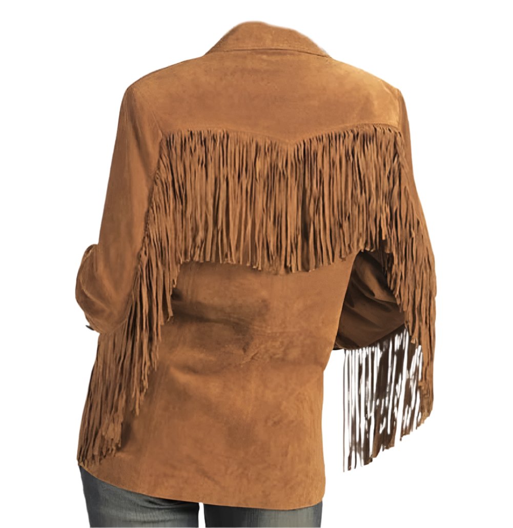 Cowgirl Brown Suede Leather Fringe Jacket WWJ642