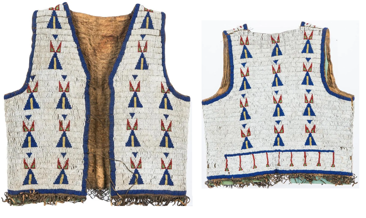 Old Native American Style Beaded Powwow Regalia Beaded Vest PWV150