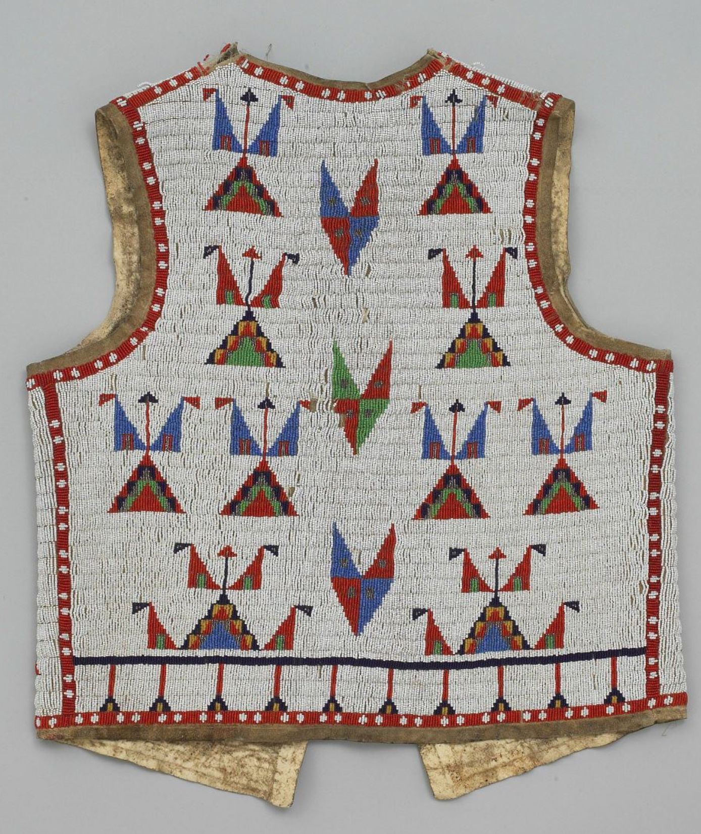 Old Native American Style Beaded Powwow Regalia Beaded Vest PWV152