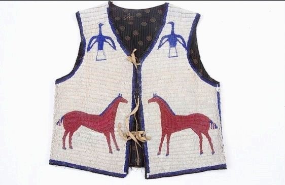 Old Native American Style Beaded Powwow Regalia Beaded Vest PWV160