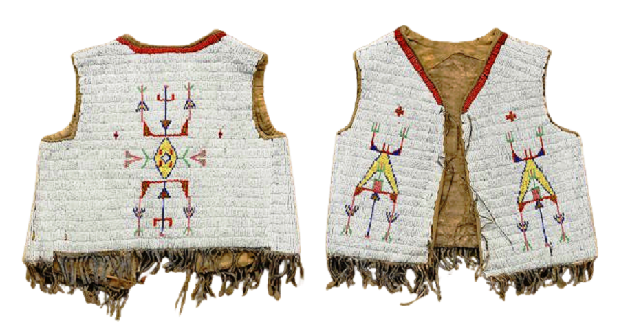 Old Native American Style Beaded Powwow Regalia Beaded Vest PWV163