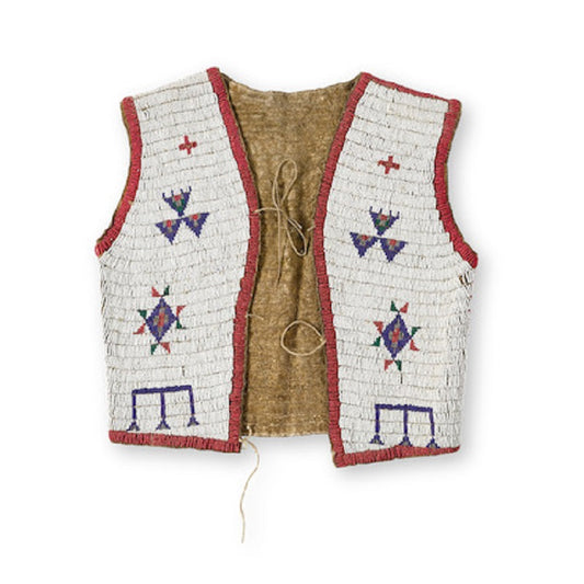 Old Native American Style Beaded Powwow Regalia Beaded Vest PWV164