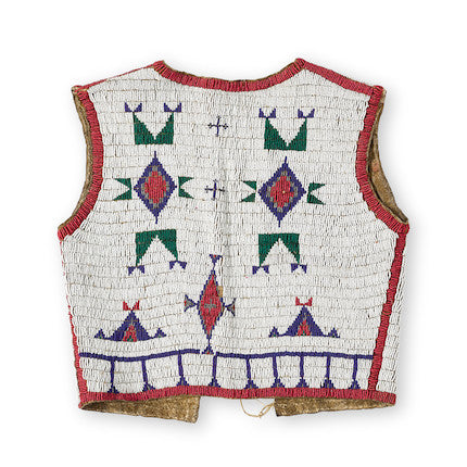 Old Native American Style Beaded Powwow Regalia Beaded Vest PWV164