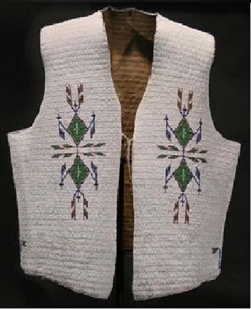 Old Native American Style Beaded Powwow Regalia Beaded Vest PWV169