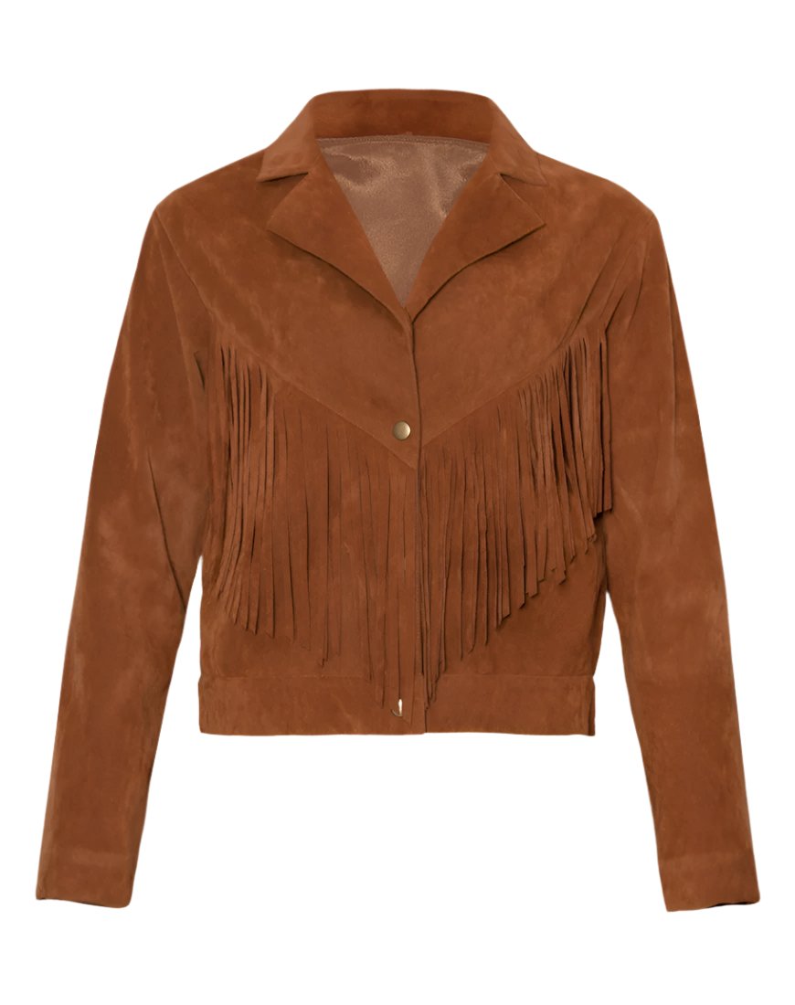 Cowgirl Brown Suede Leather Fringe Jacket WWJ647