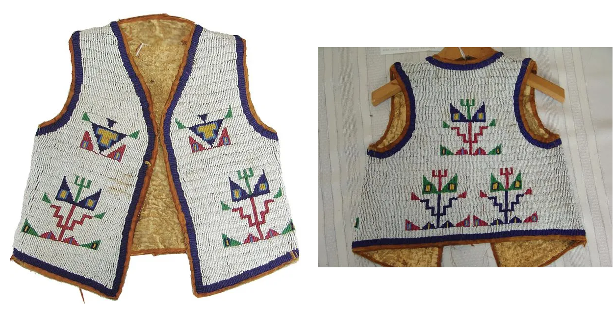 Old Native American Style Beaded Powwow Regalia Beaded Vest PWV176