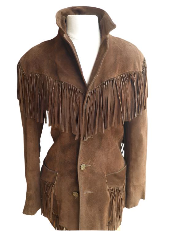 Cowgirl Brown Suede Leather Fringe Jacket WWJ743