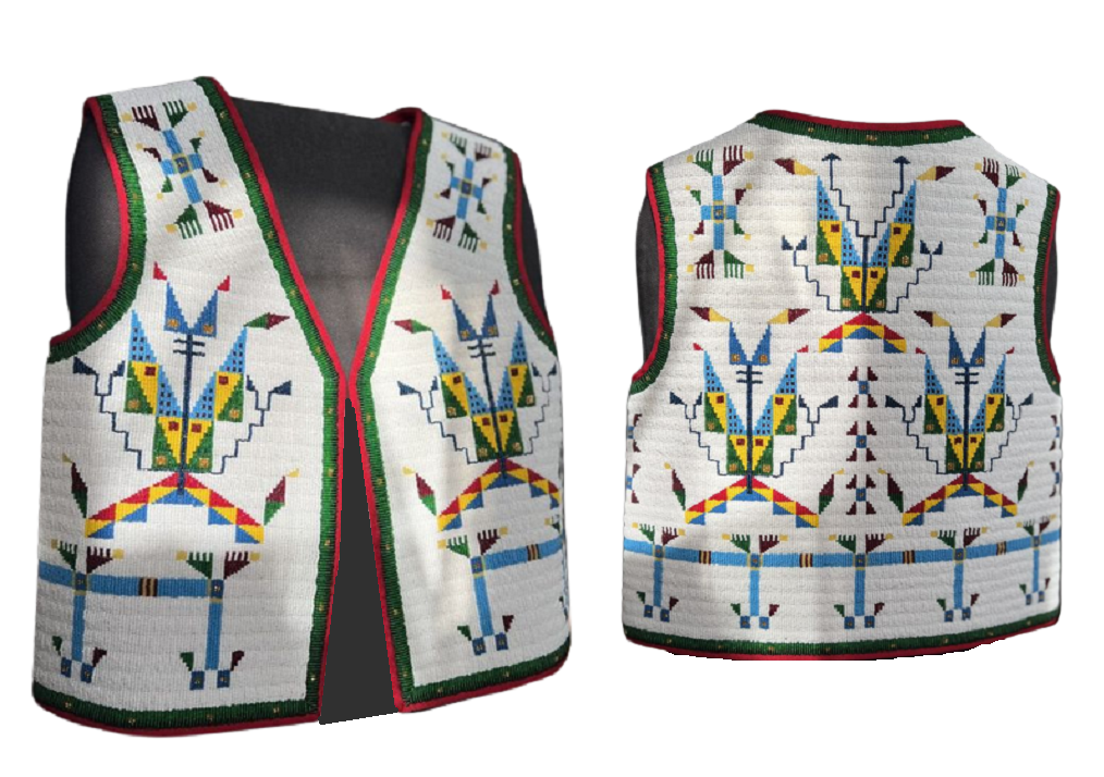 Old Native American Style Beaded Powwow Regalia Beaded Vest PWV189