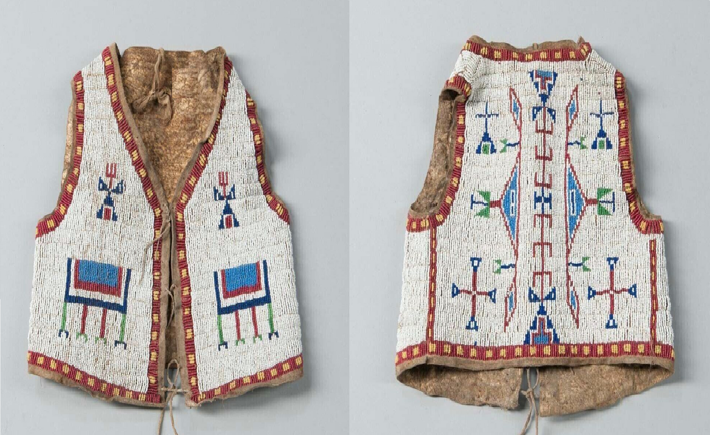 Old Native American Style Beaded Powwow Regalia Beaded Vest PWV191