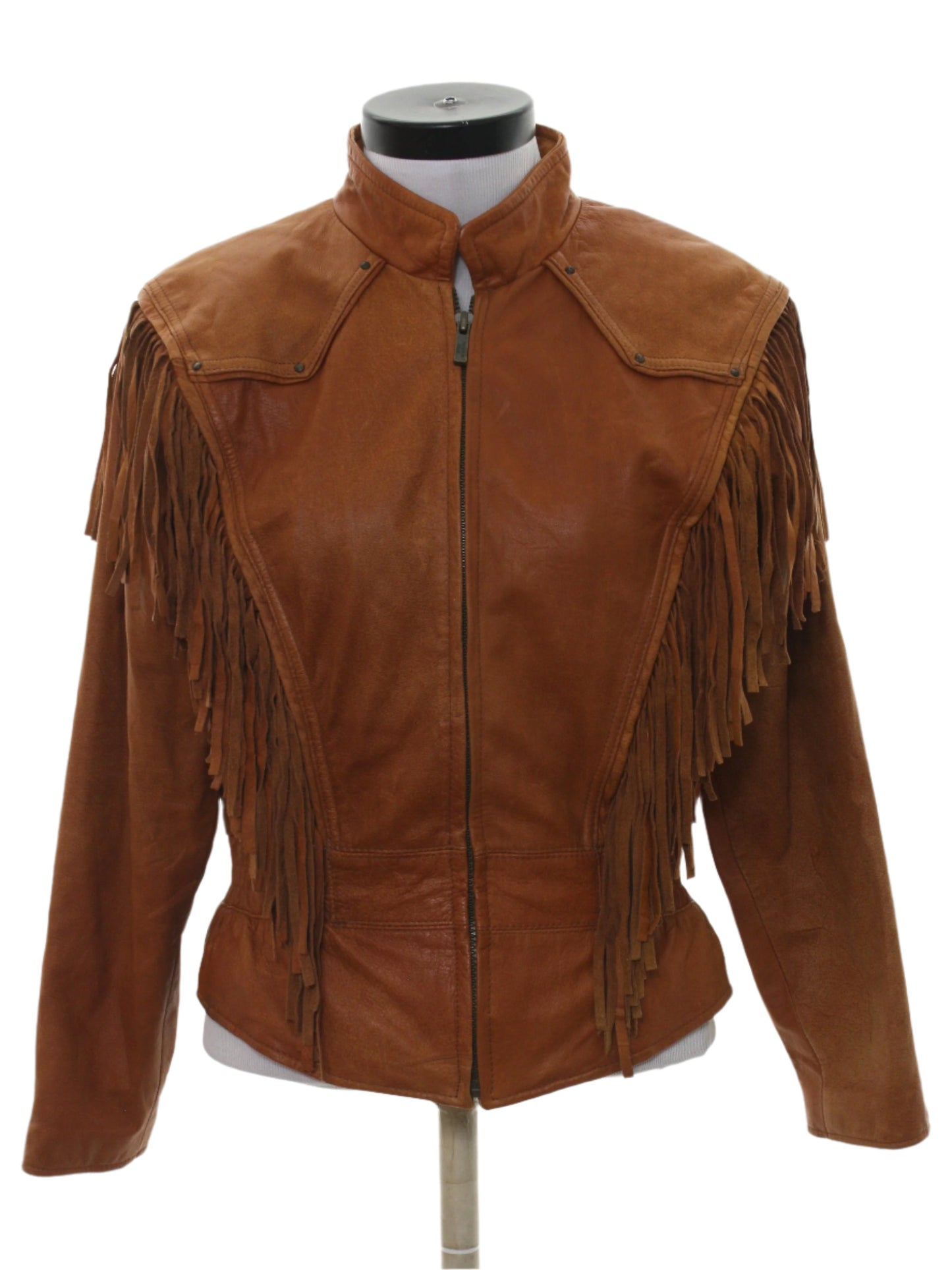 Cowgirl Brown Suede Leather Fringes Biker Jacket WWJ649