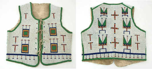 Old Native American Style Beaded Powwow Regalia Beaded Vest PWV192