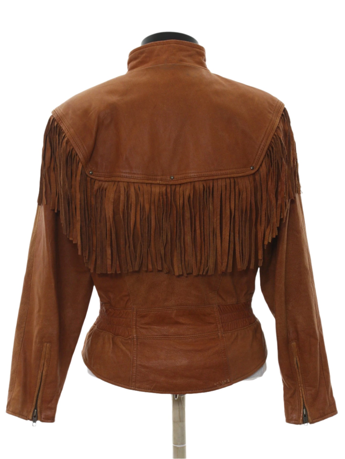 Cowgirl Brown Suede Leather Fringes Biker Jacket WWJ649