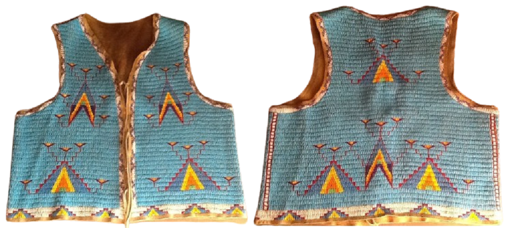 Old Native American Style Beaded Powwow Regalia Beaded Vest PWV198