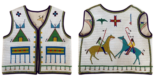 Old Native American Style Beaded Powwow Regalia Beaded Vest PWV202