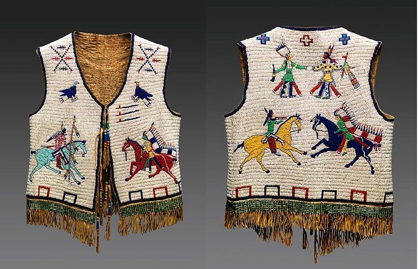 Old Native American Style Beaded Powwow Regalia Beaded Vest PWV203