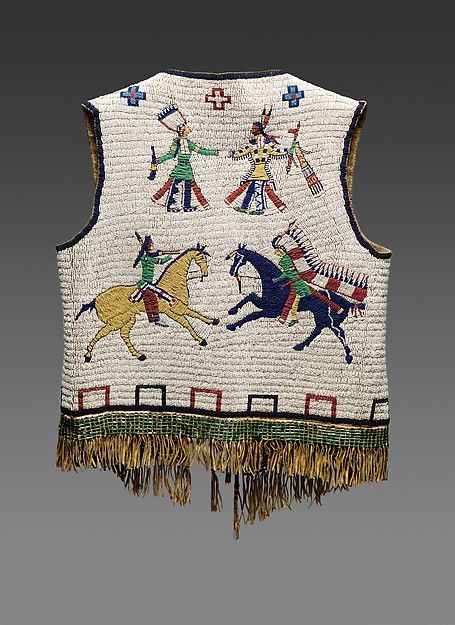 Old Native American Style Beaded Powwow Regalia Beaded Vest PWV203