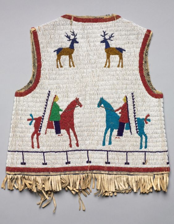 Old Native American Style Beaded Powwow Regalia Beaded Vest PWV204