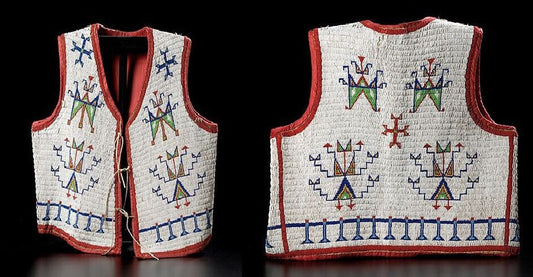 Old Native American Style Beaded Powwow Regalia Beaded Vest PWV206