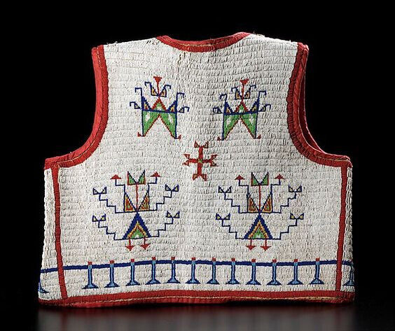 Old Native American Style Beaded Powwow Regalia Beaded Vest PWV206