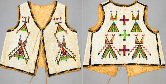 Old Native American Style Beaded Powwow Regalia Beaded Vest PWV208