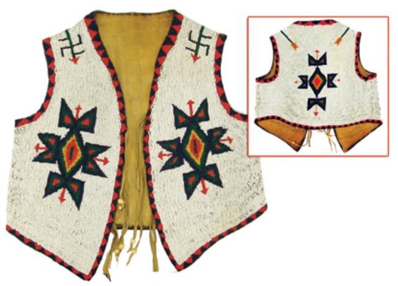 Old Native American Style Beaded Powwow Regalia Beaded Vest PWV218