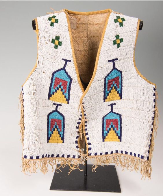 Old Native American Style Beaded Powwow Regalia Beaded Vest PWV233