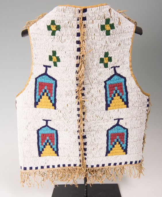 Old Native American Style Beaded Powwow Regalia Beaded Vest PWV233