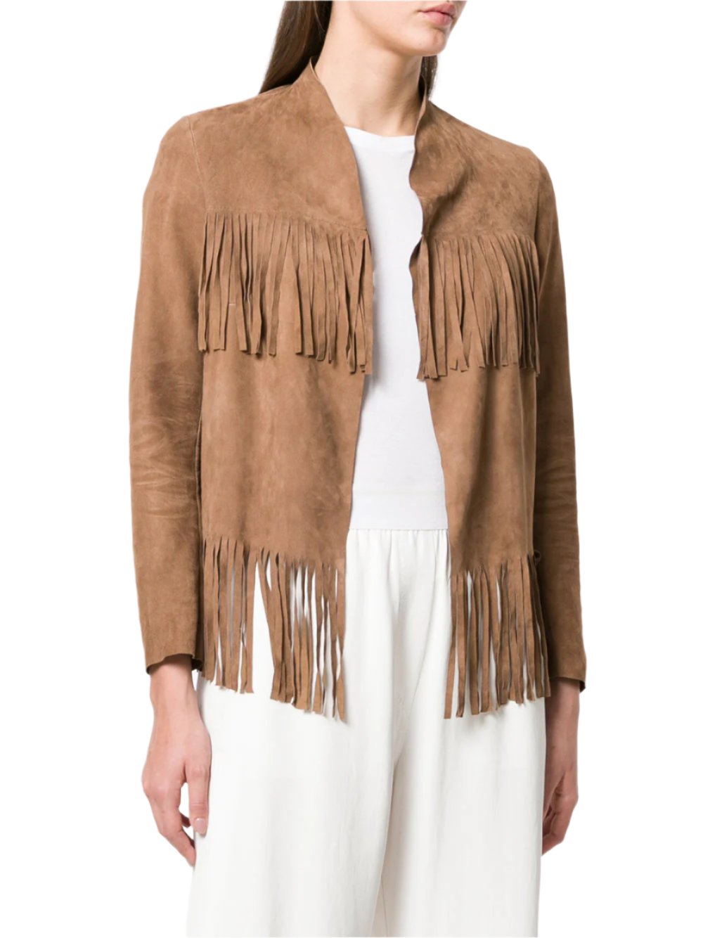 Cowgirl Brown Suede Leather Fringe Jacket WWJ655