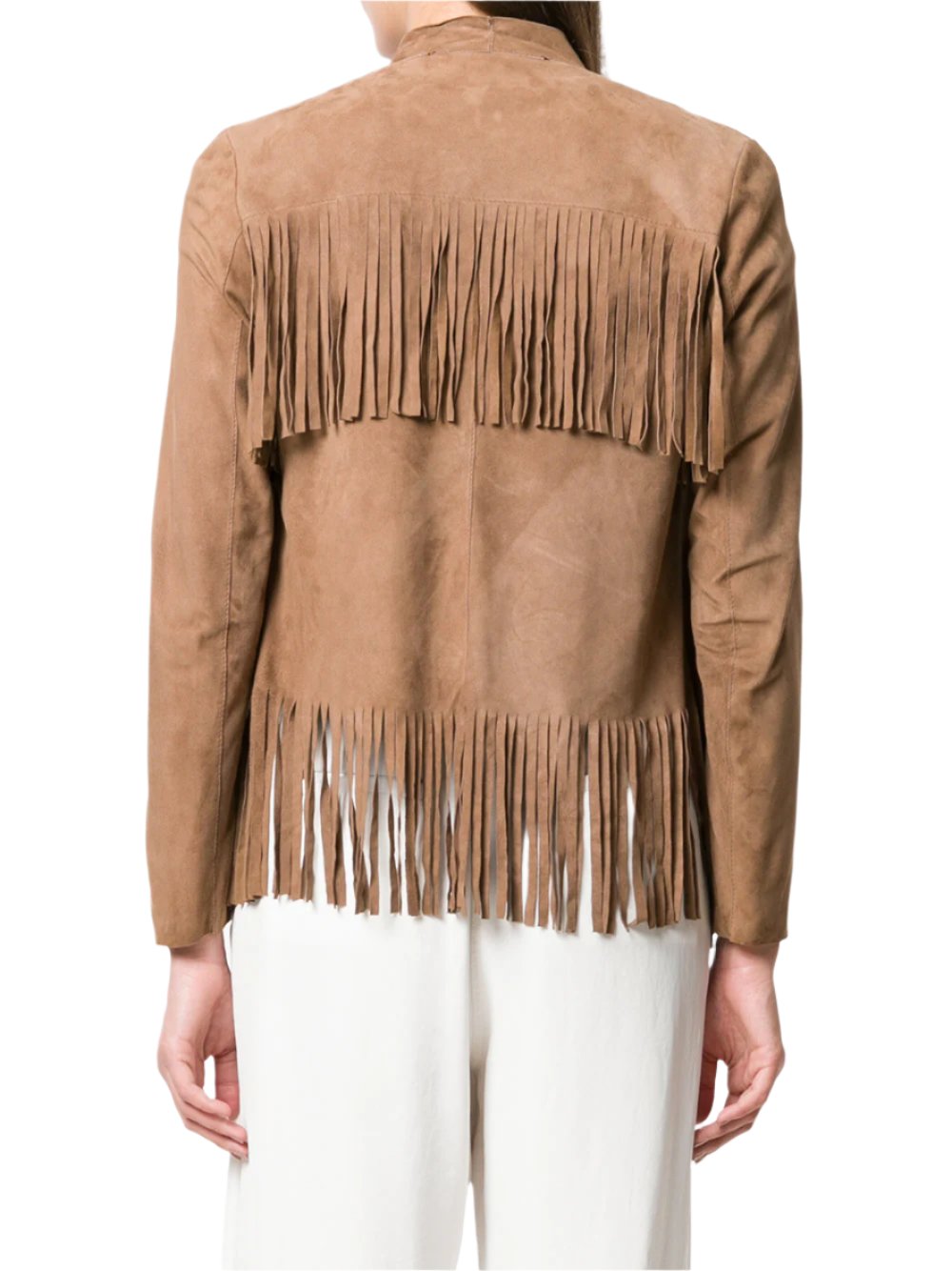 Cowgirl Brown Suede Leather Fringe Jacket WWJ655