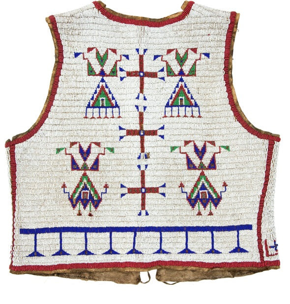 Old Native American Style Beaded Powwow Regalia Beaded Vest PWV235