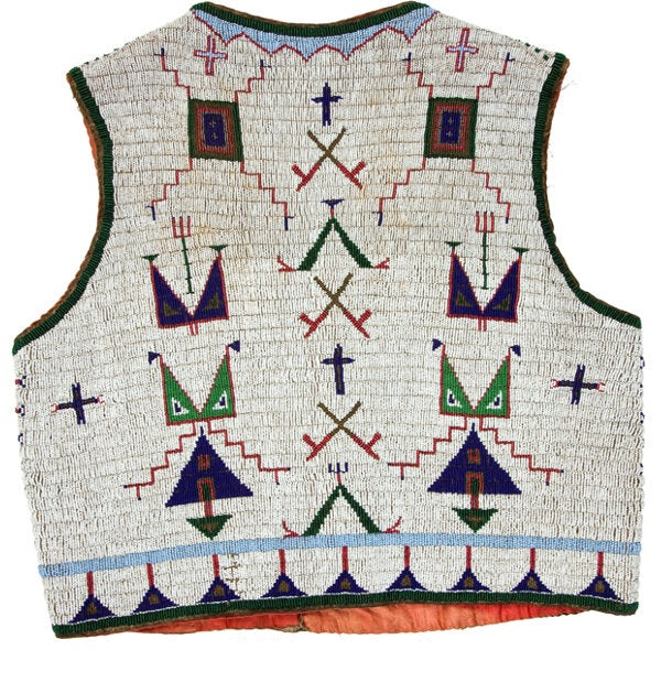 Old Native American Style Beaded Powwow Regalia Beaded Vest PWV236