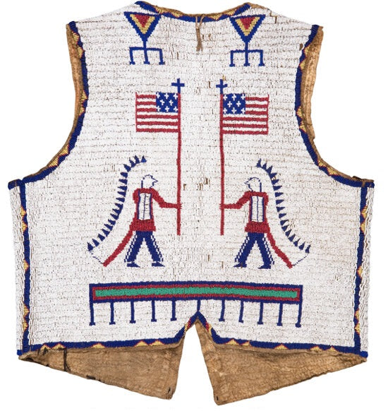 Old Native American Style Beaded Powwow Regalia Beaded Vest PWV237