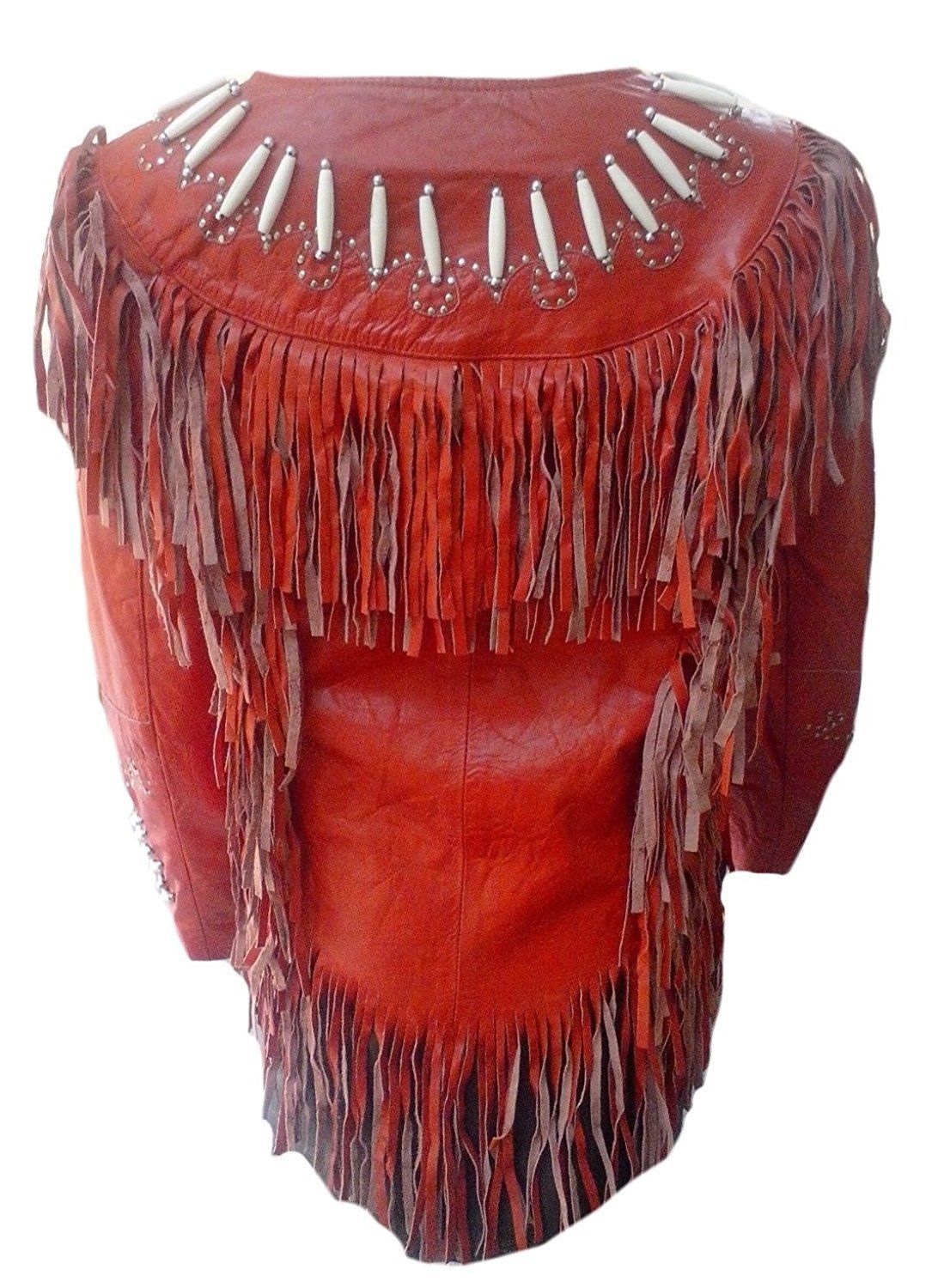 Cowgirl's Leather Fringed Studded Jacket All Colors WWJ610