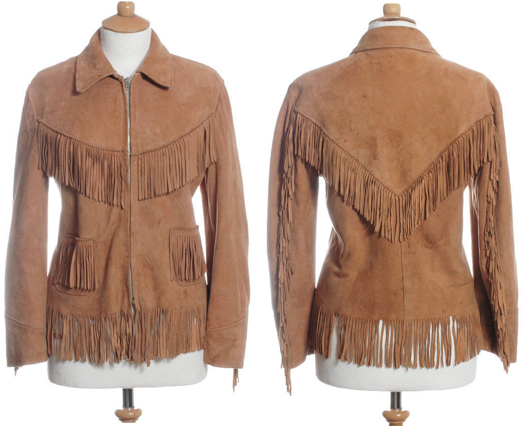 Cowgirl Brown Suede Leather Fringe Jacket WWJ623