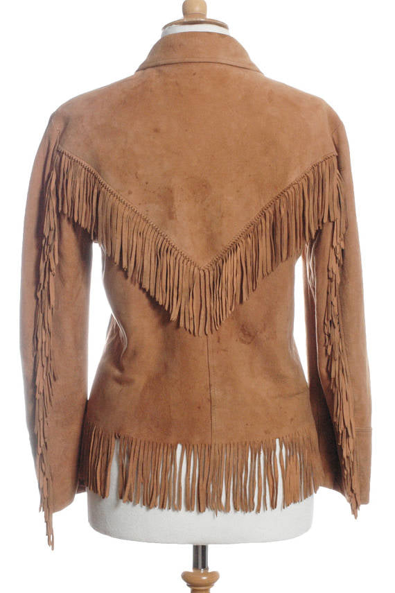 Cowgirl Brown Suede Leather Fringe Jacket WWJ623