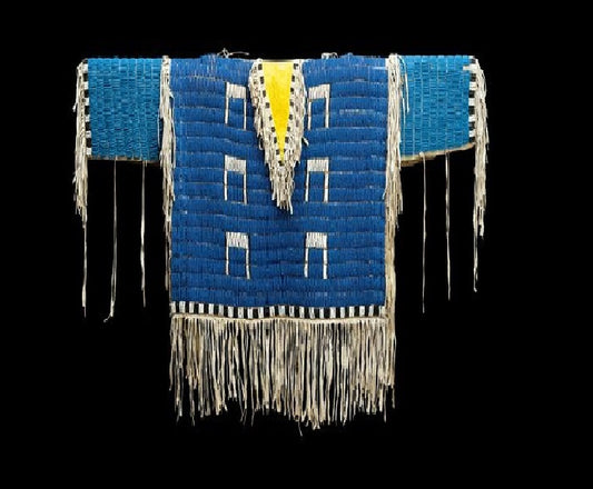 Old Native American Style Beaded Powwow Regalia Beaded Shirt PWS776