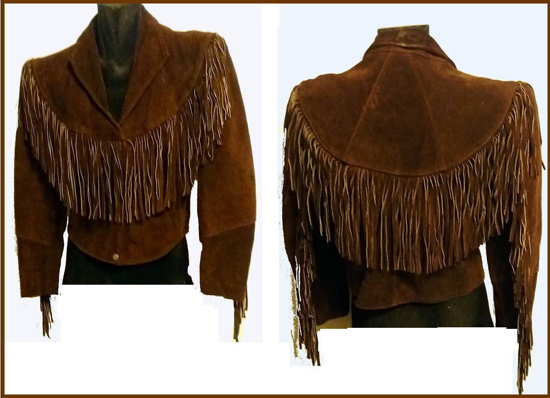 Cowgirl Brown Suede Leather Fringe Short Body Jacket WWJ625